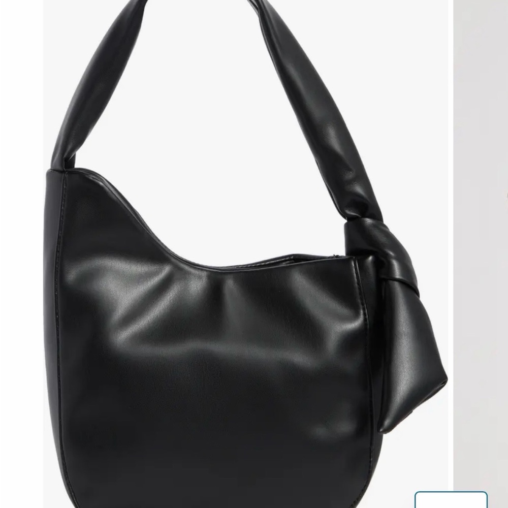 BCBG Black Knot Strap Hobo Shoulder Bag NWT